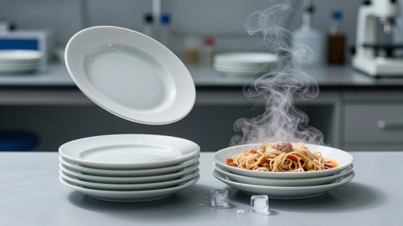 Тест прочности фарфора: падение и перепад температур в лабораторных условиях.